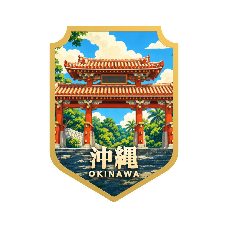守礼門を描いた沖縄のバッジ