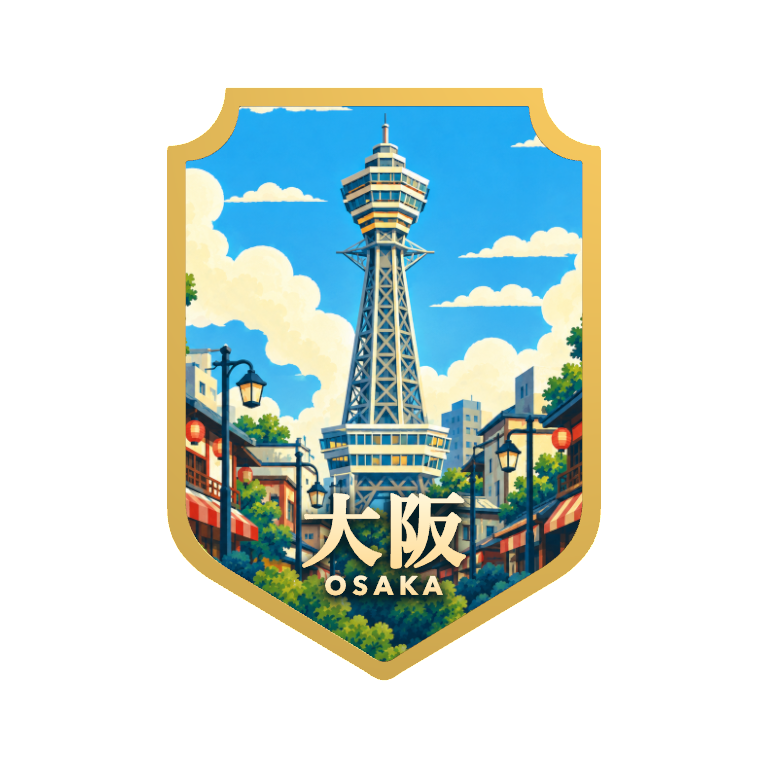 通天閣を描いた大阪のバッジ